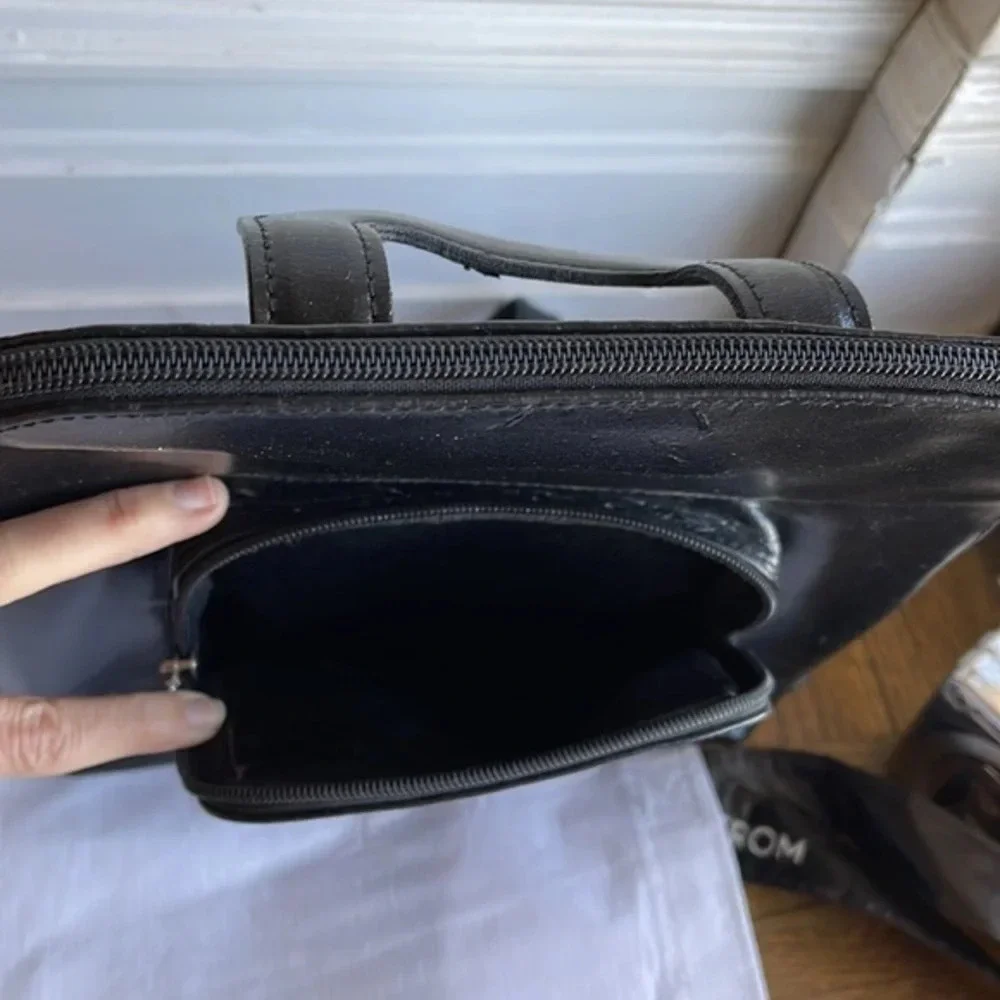 Kesslord Black vintage leather back pack